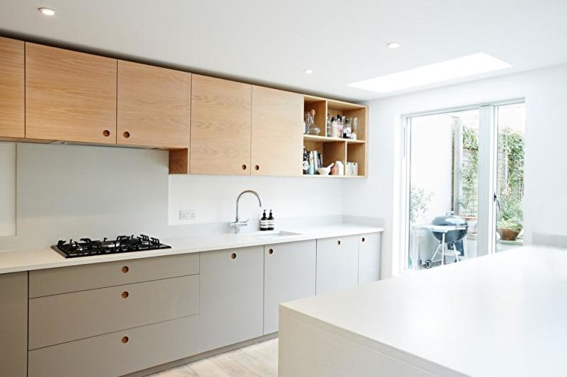 Biała kuchnia w nowoczesnym stylu - architektura wnętrz