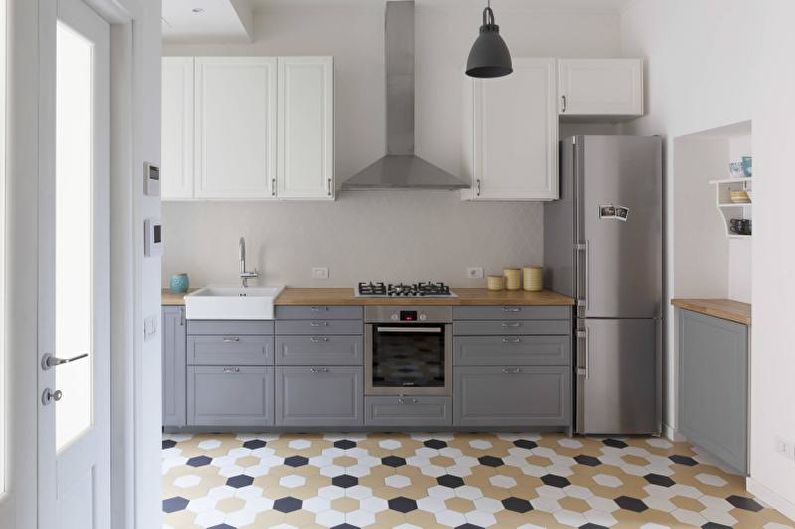 Design interior de bucătărie în alb - fotografie