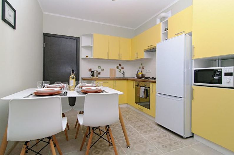 Sárga konyha: 85 fénykép és ötlet