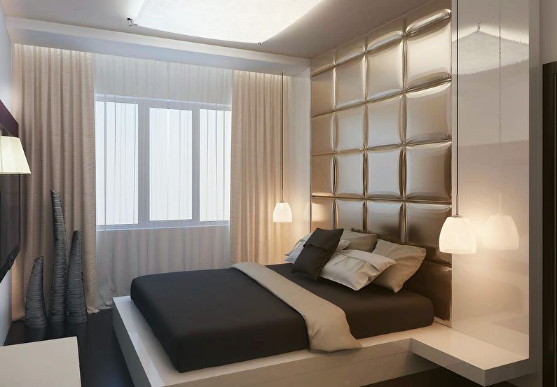Design af et soveværelse i Khrushchev - minimalistisk stil