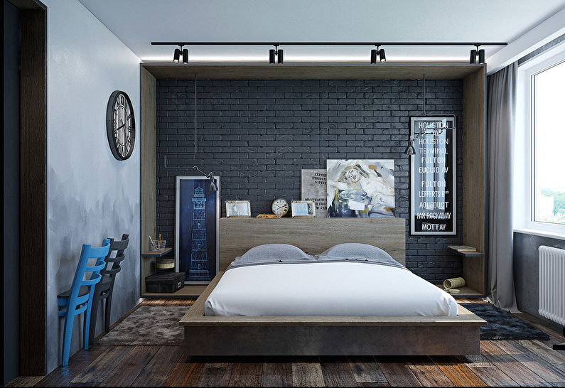 Dizajn interijera spavaće sobe u Hruščovu - fotografija