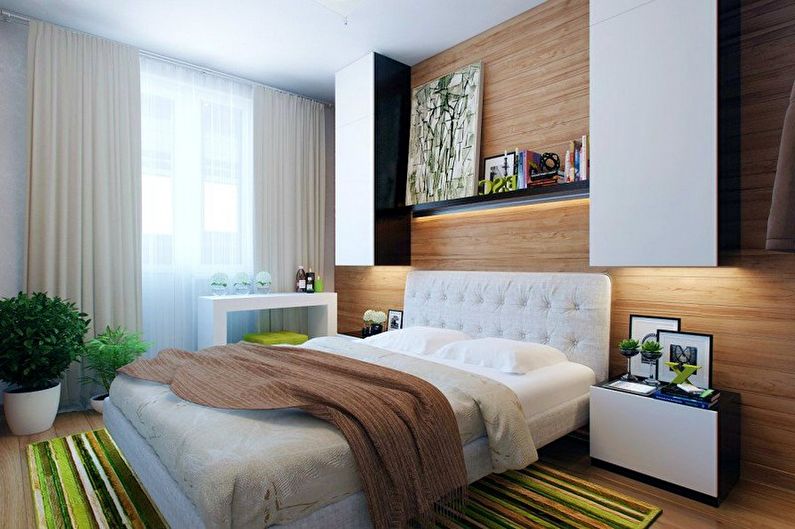 Interior design di una camera da letto a Krusciov - foto