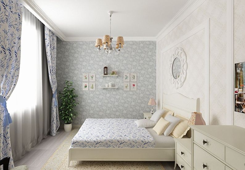Design interior al unui dormitor din Hrușciov - fotografie