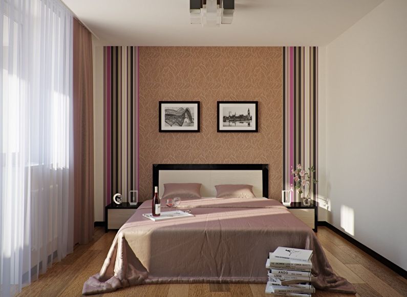 Návrh interiéru ložnice v Chruščově - foto