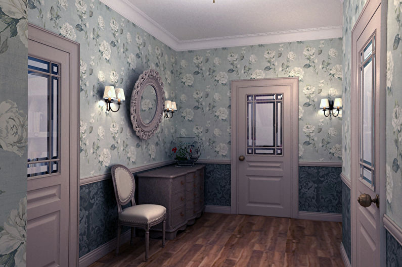 Bakgrund för korridoren i stil med provence
