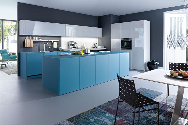 Dizajn kuhinje 8 m² u modernom stilu