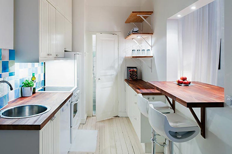 Projeto da cozinha 8 m².- como organizar móveis de cozinha