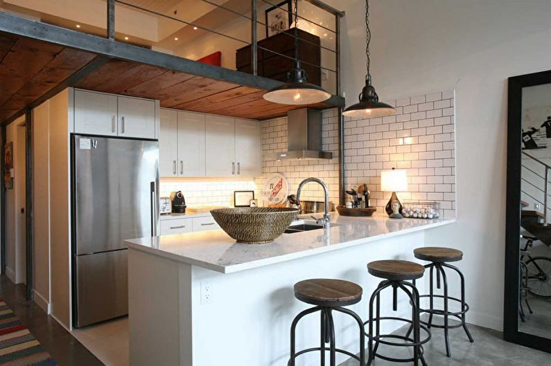 Il design degli interni della cucina è di 8 mq - Foto