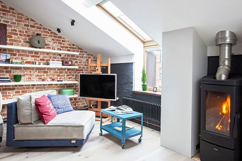 Dizajn jednosobnog stana od 40 m² na tavanu