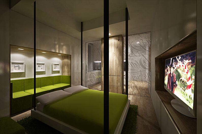 Apartament cu o cameră de 40 mp. - Design interior