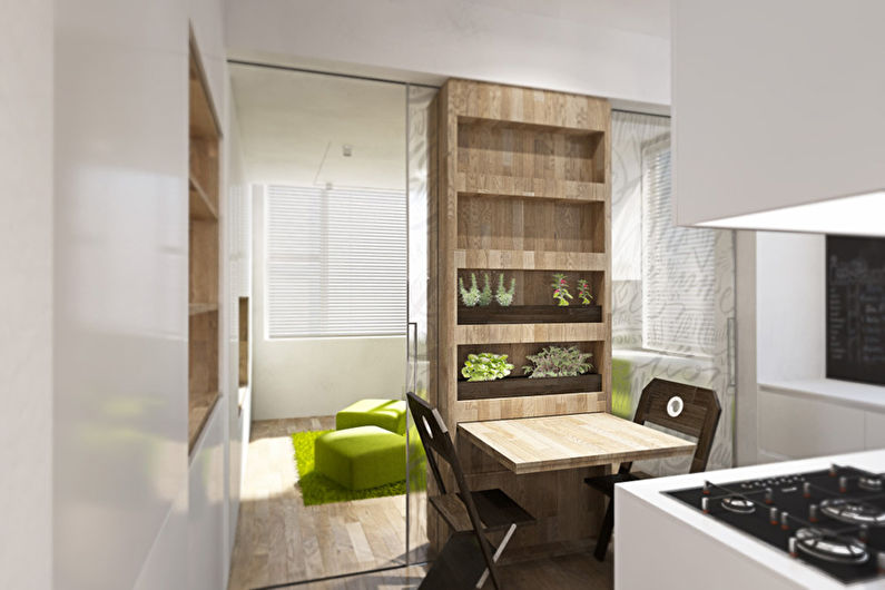 One-room transforming apartment of 40 sq.m. - Interior Design