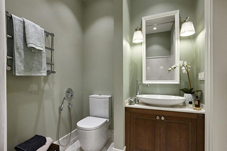 Materiāli sienu apdarei vannas istabā - Krāsas