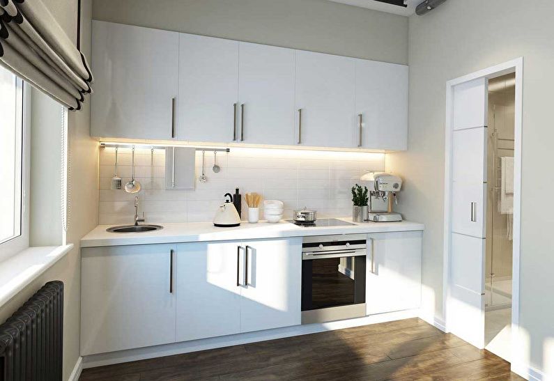 Bucătărie mică într-un stil modern - design interior