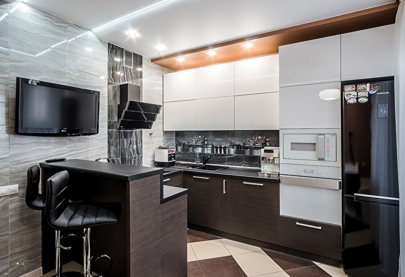 Small high-tech kitchen - interior design