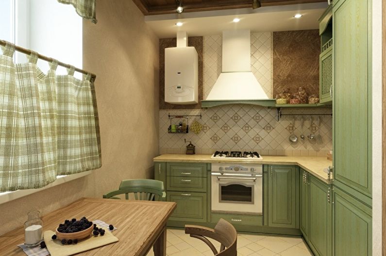Malá kuchyně - záclony a textil