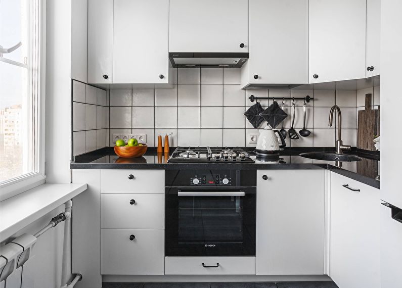 Интериорен дизайн на малка кухня - снимка