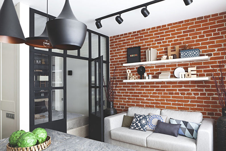 Design obývacího pokoje 18 m² půdní styl