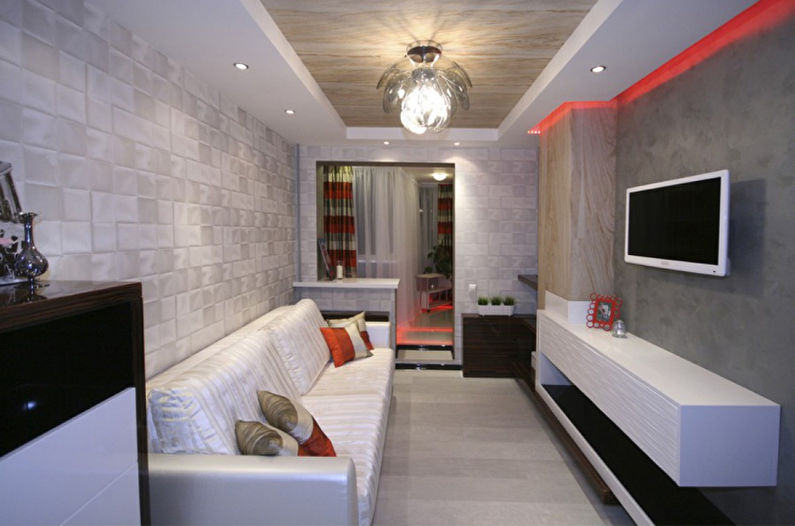 Obývací pokoj 18 m² - dekorace na zeď