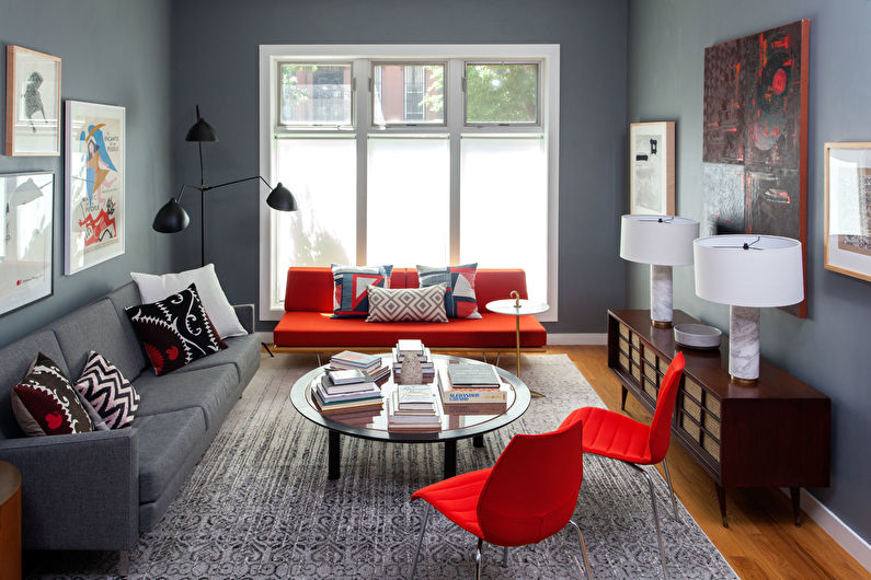Salon design 18 m2 - comment organiser les meubles