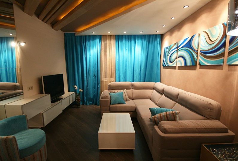 Interior design del soggiorno 18 mq - Foto