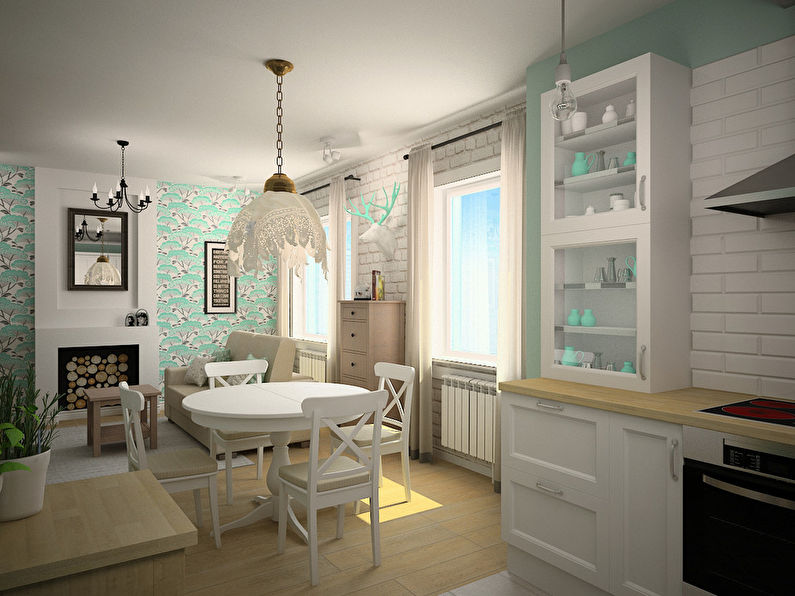 Två rum i lägenhet i skandinavisk stil - foto 4