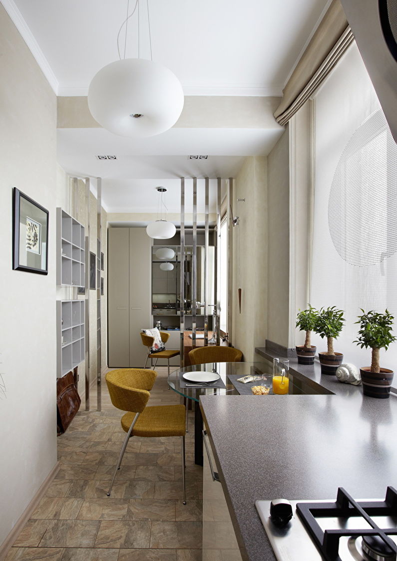 Interiorul unui apartament mic în stil modern