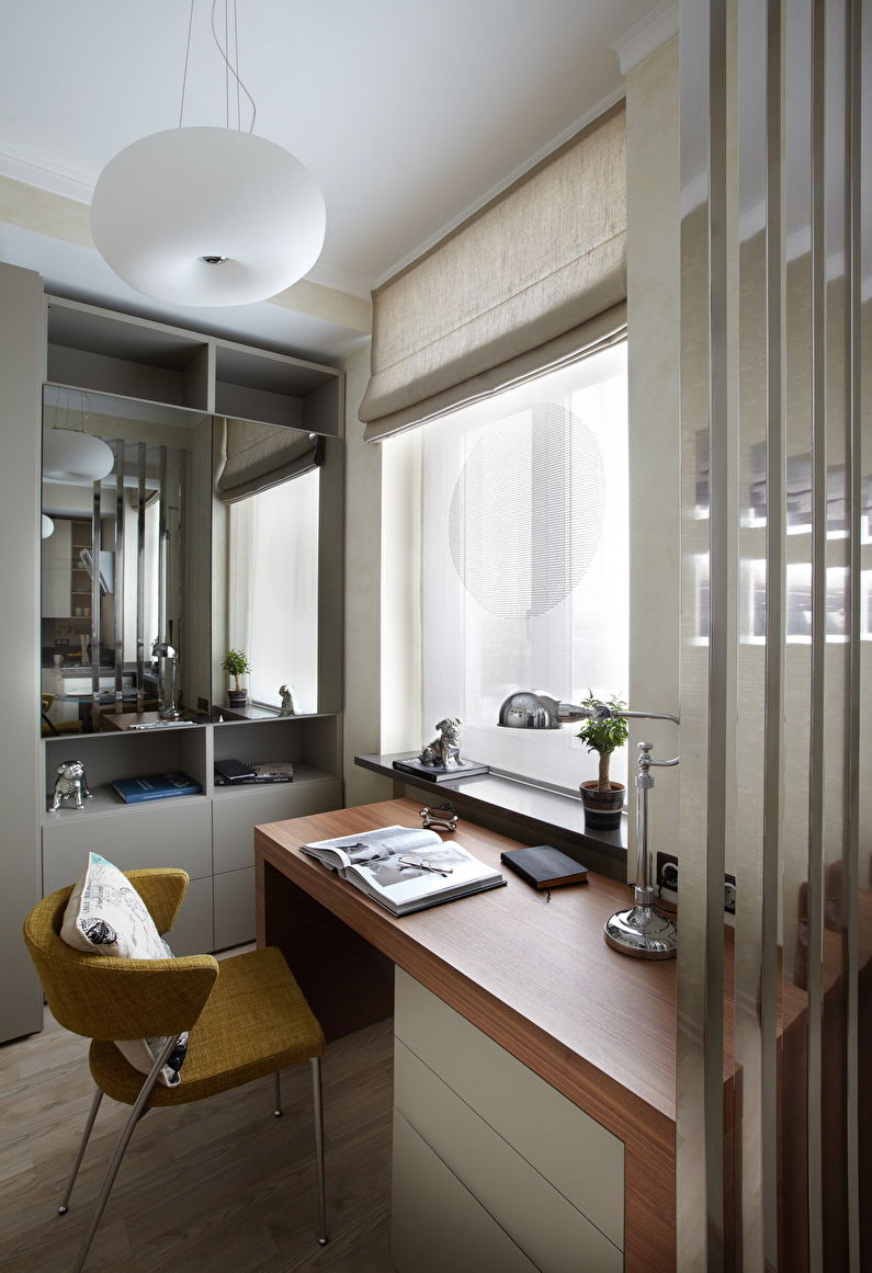 Interior de un pequeño apartamento de estilo moderno.