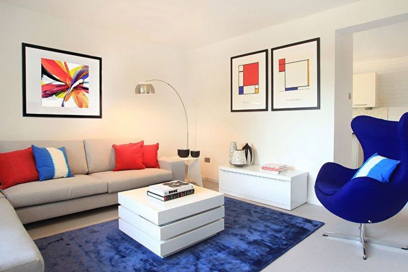 Design du salon 20 m2 dans un style moderne