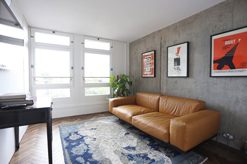 Návrh obývacej izby 20 m2. - textil