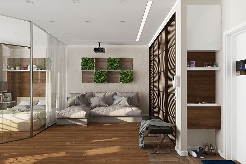 Design of a studio apartment for a girl