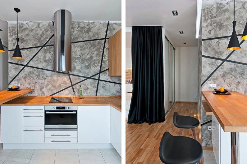 Ett-roms leilighet design for en ung familie