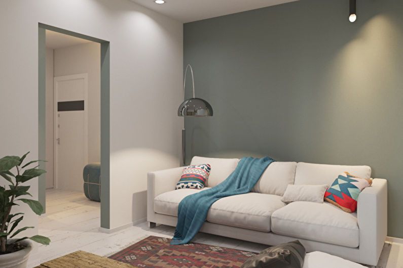 Proiectarea unui apartament studio în stilul minimalismului