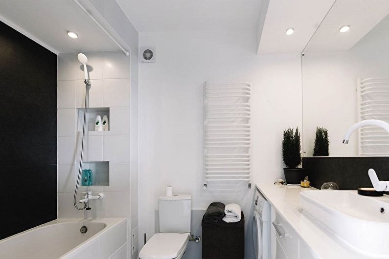 Badezimmerdesign in einem Studio-Apartment