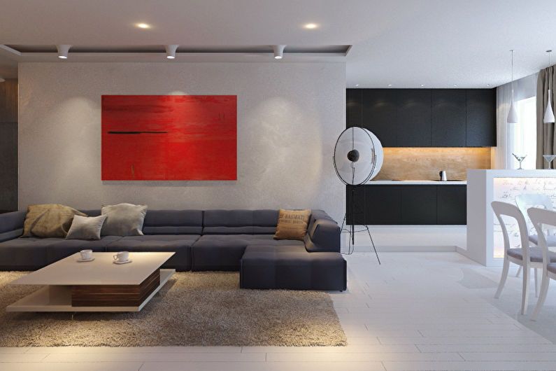 Design de interiores de um apartamento estúdio - foto
