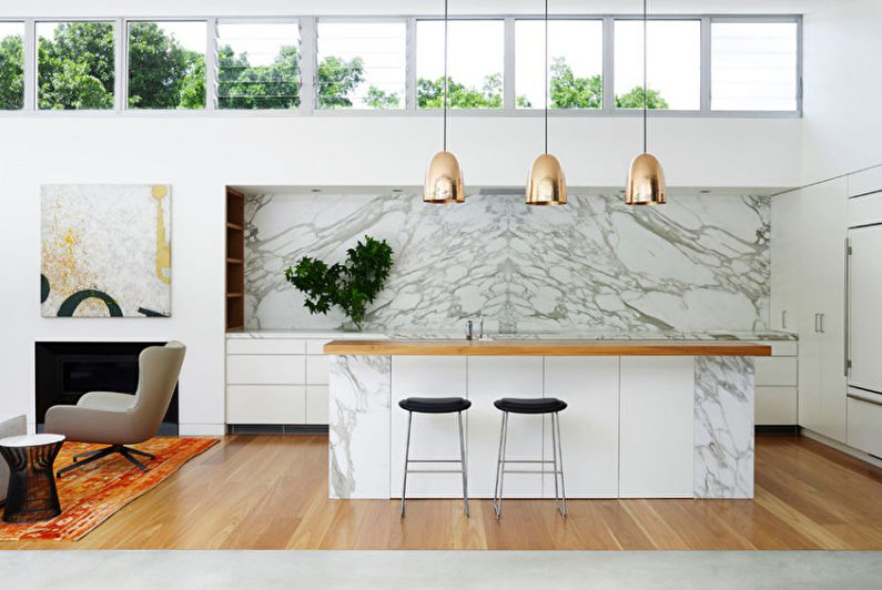 Seinäkoriste keittiössä - marmori
