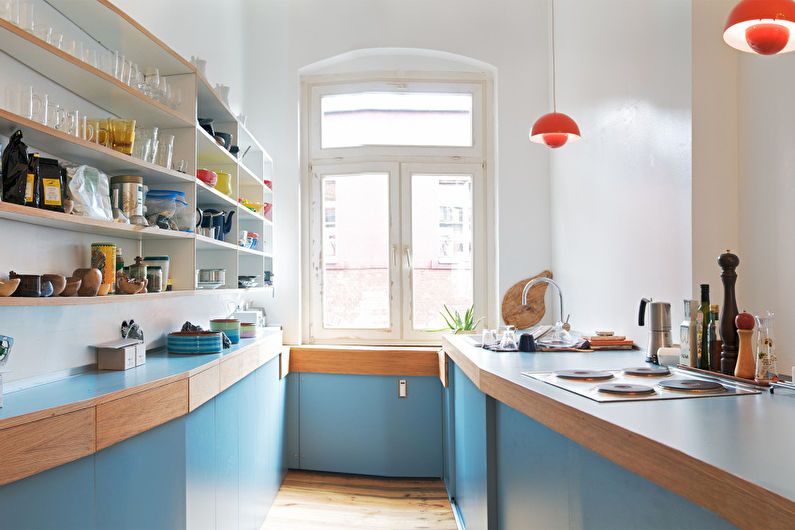 Cuisine bleue 6 m2 - Design d'intérieur