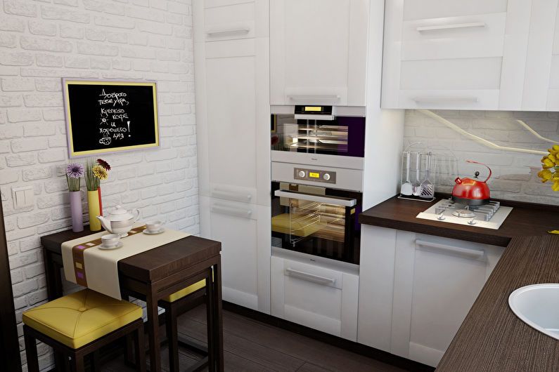 Design d'intérieur de cuisine 6 m² - photo