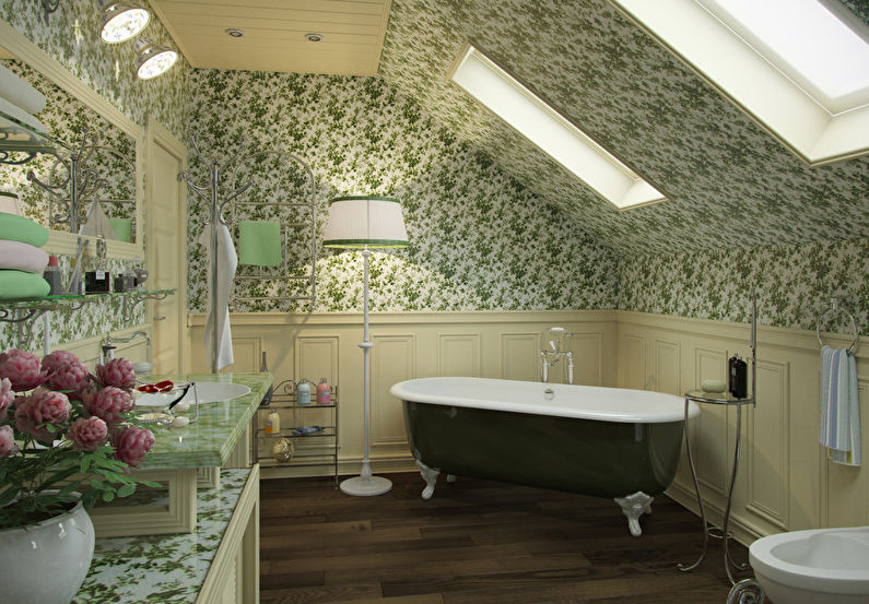 Provence-tyylinen kylpyhuone