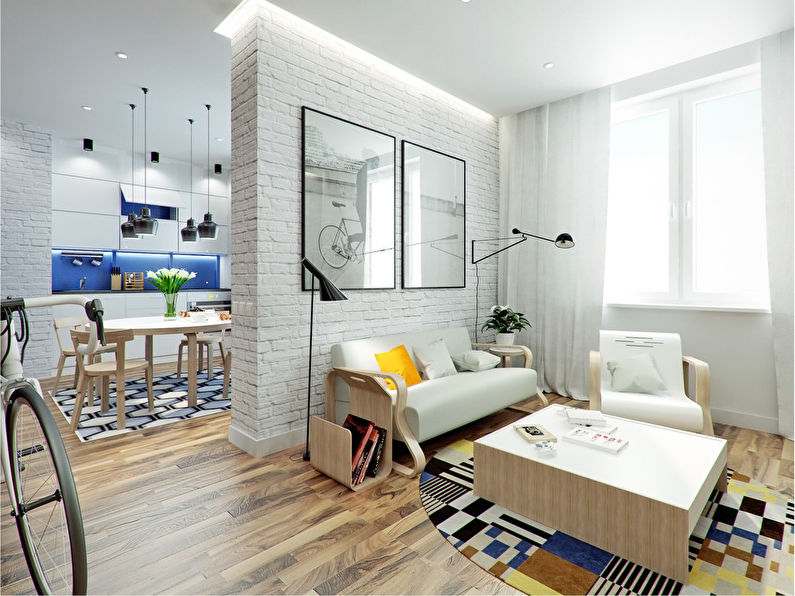 Projekt mieszkania „NEST”, 43 m2