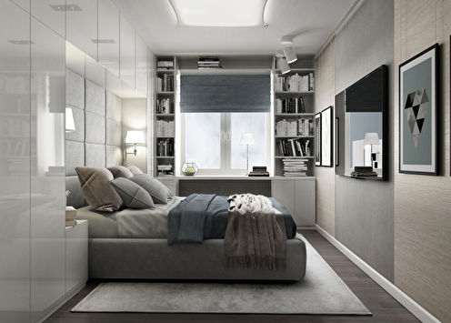 Design av ett sovrum i Khrusjtsjov: 60 fotoidéer