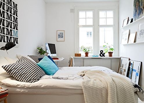 Idées d'aménagement de chambre à coucher 12 m2 (60+ photos)