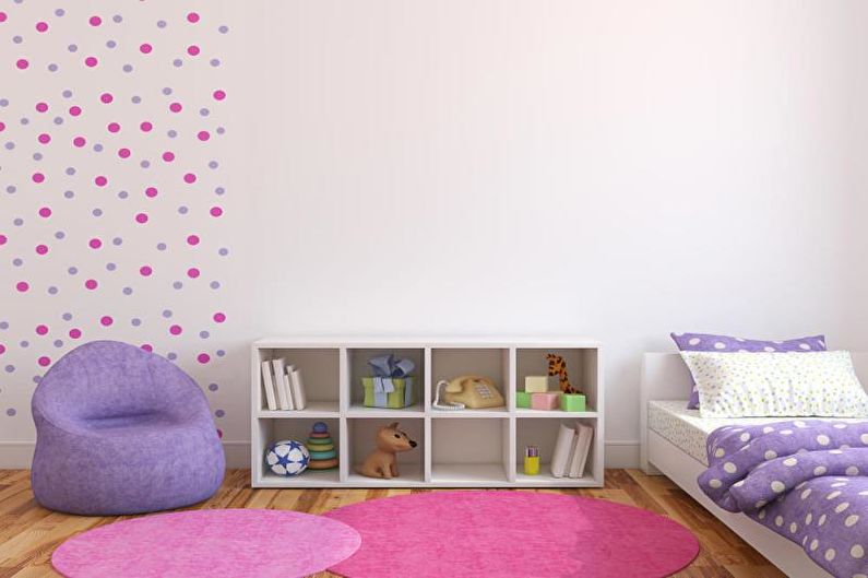 Combinação de papéis de parede no quarto das crianças - foto