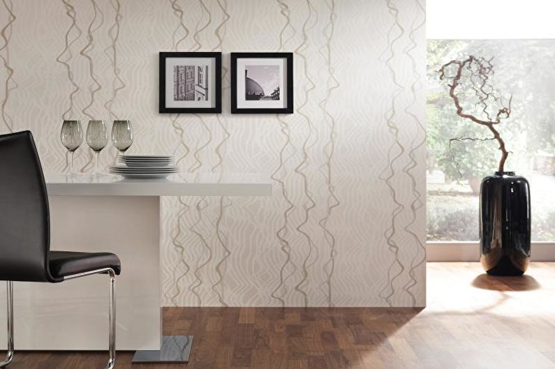 Non-woven wallpaper for the kitchen - photo