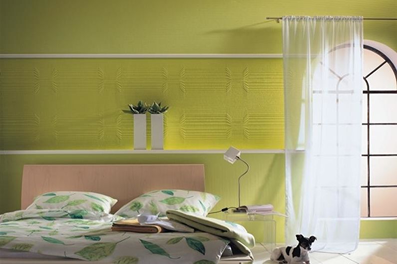 Tapetes guļamistabas krāsošanai - foto