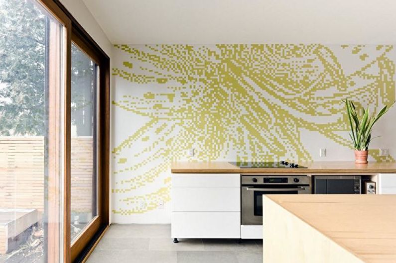 Kertas dinding gambar di dapur - Latar belakang latar