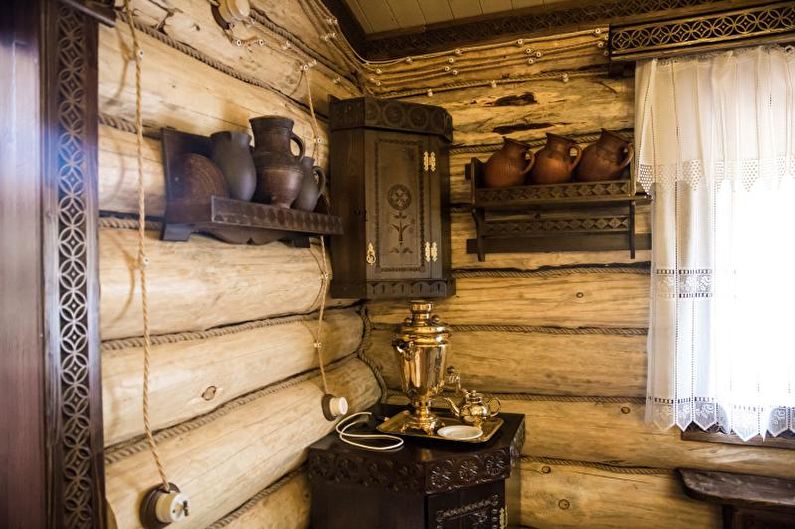 Bathhouse dans le vieux style russe - Design d'intérieur