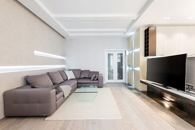 Design minimalist living - decorare perete