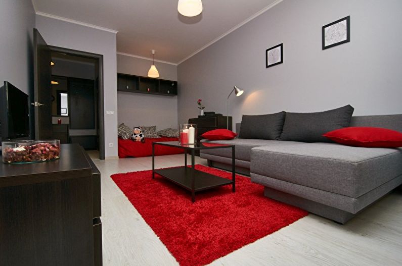 Kis nappali minimalista stílusban - belsőépítészet