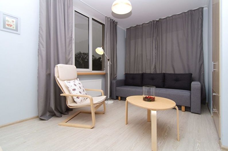 Petit salon dans le style du minimalisme - Design d'intérieur