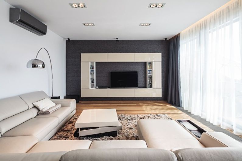 Дизајн ентеријера дневне собе у стилу минимализма - фото